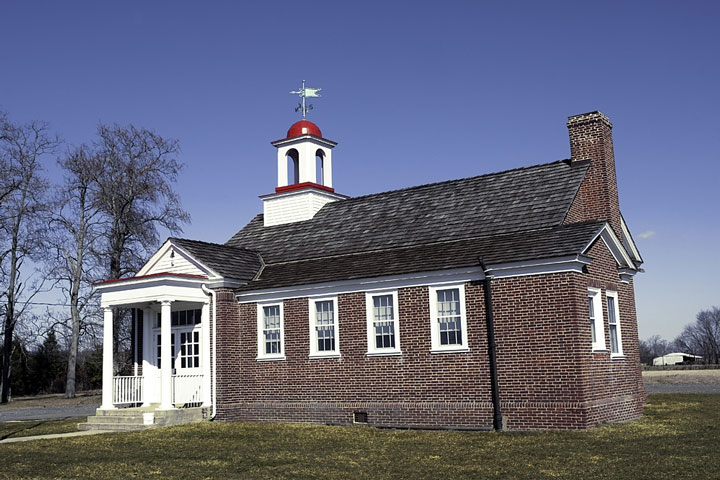 old brick schoolhouse in rural Delaware