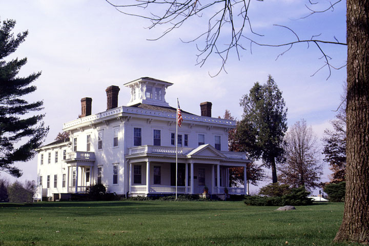 historic mansion in rural Indiana