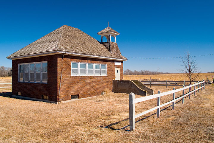 one-room prairie schoolhouse in Nebraska